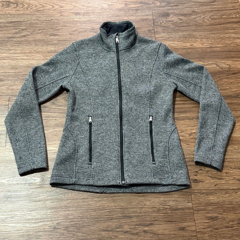 Spyder Grey Women’s Sweater Fleece Jacket Full-zip Closure Zippered Pockets Sm - Picture 8 of 13